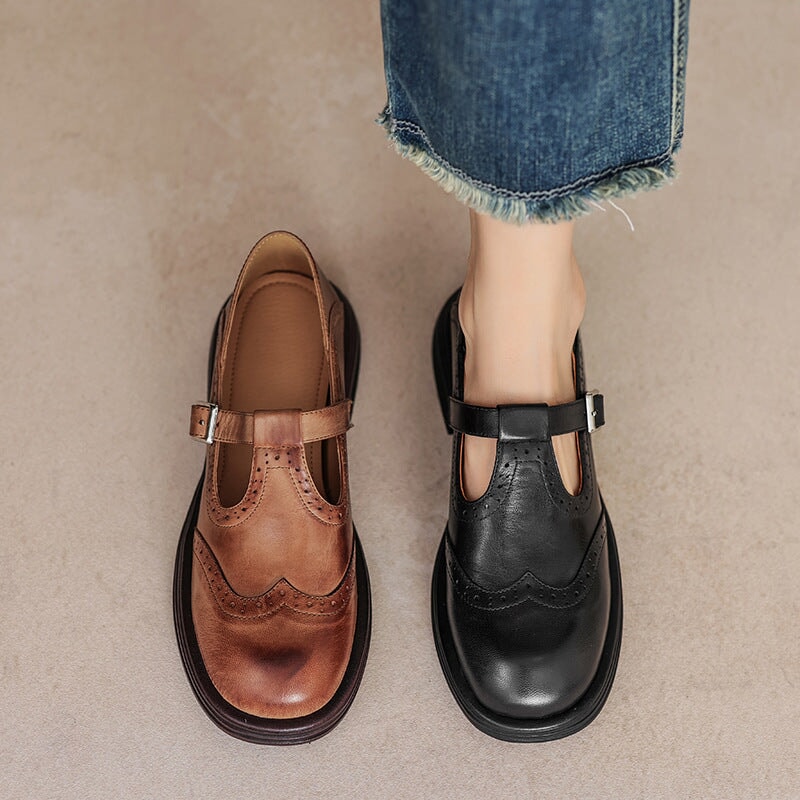 VELDA | Elegante Mary Janes aus Leder
