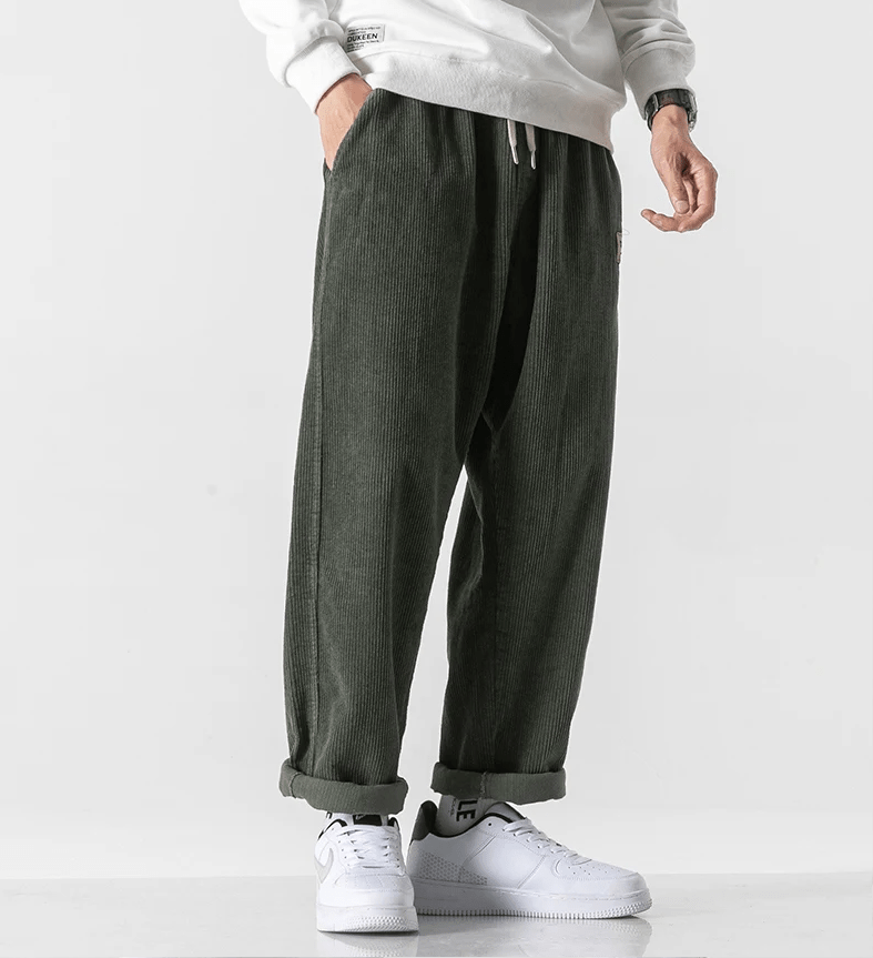 Milo- Herrenmodische Cordhose im Vintage-Stil