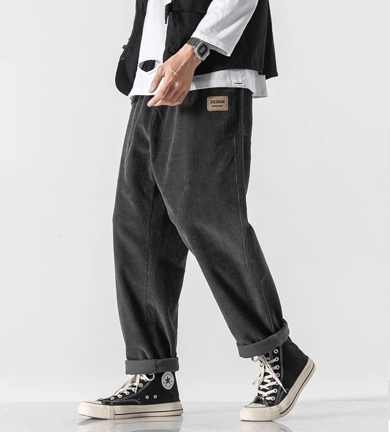 Milo- Herrenmodische Cordhose im Vintage-Stil