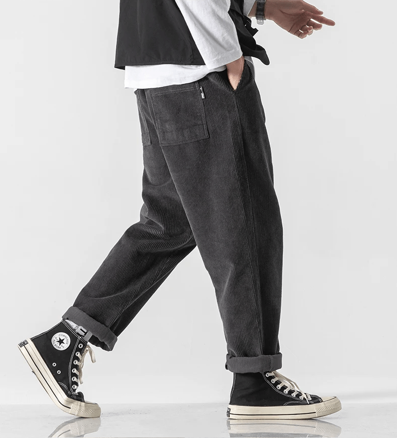 Milo- Herrenmodische Cordhose im Vintage-Stil