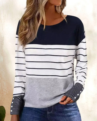 Oren - Gestreiftes Print-Top