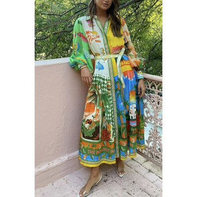 Alexandra | Royal Tapestry Kleid mit Eleganter Stickerei und Vintage-Design