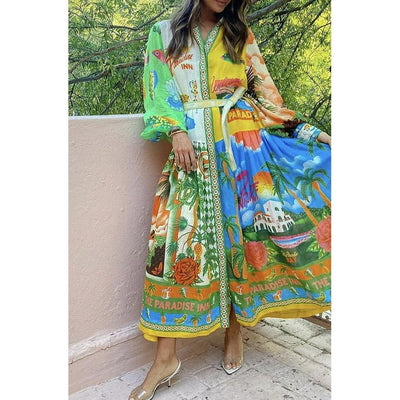 Alexandra | Royal Tapestry Kleid mit Eleganter Stickerei und Vintage-Design