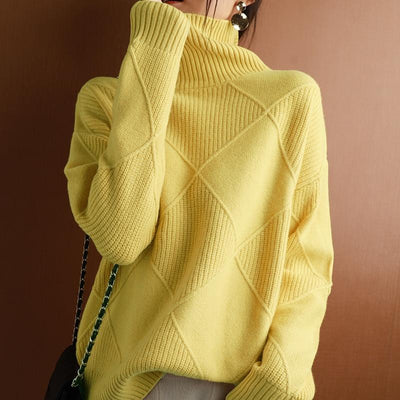 Mocarra | Rollkragenpullover aus Kaschmir mit Waffelmuster