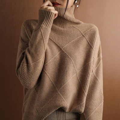 Mocarra | Rollkragenpullover aus Kaschmir mit Waffelmuster