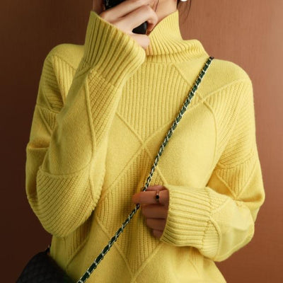 Mocarra | Rollkragenpullover aus Kaschmir mit Waffelmuster