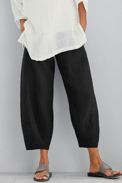 Mocarra | Dreiviertellange Hose aus Leinenmischung für Damen