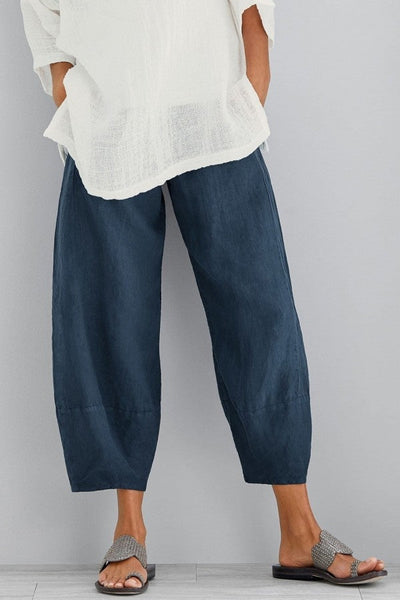Mocarra | Dreiviertellange Hose aus Leinenmischung für Damen