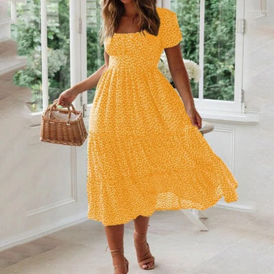 RUTH - Langkleid mit Puffärmeln