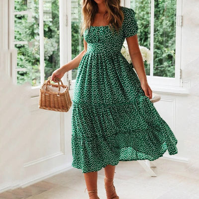 RUTH - Langkleid mit Puffärmeln