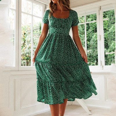 RUTH - Langkleid mit Puffärmeln