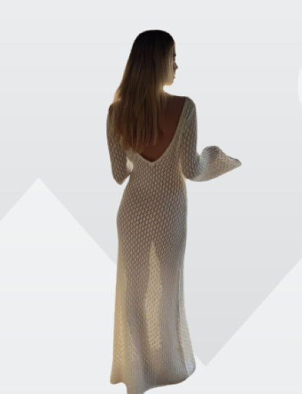 Mocarra | Sexy durchsichtiges Kleid mit tiefem V-Ausschnitt