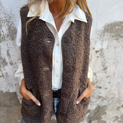 Sofia | Damen Herbst Fleece-Weste – Warm und Bequem