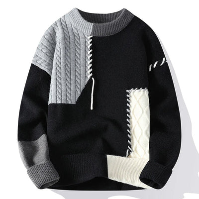 Mocarra | Rollkragenpullover im Patchwork-Design