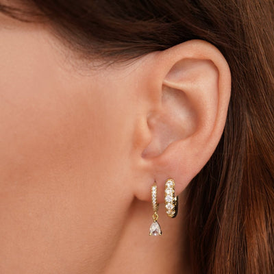Premium Kristall Gold Ohrringe