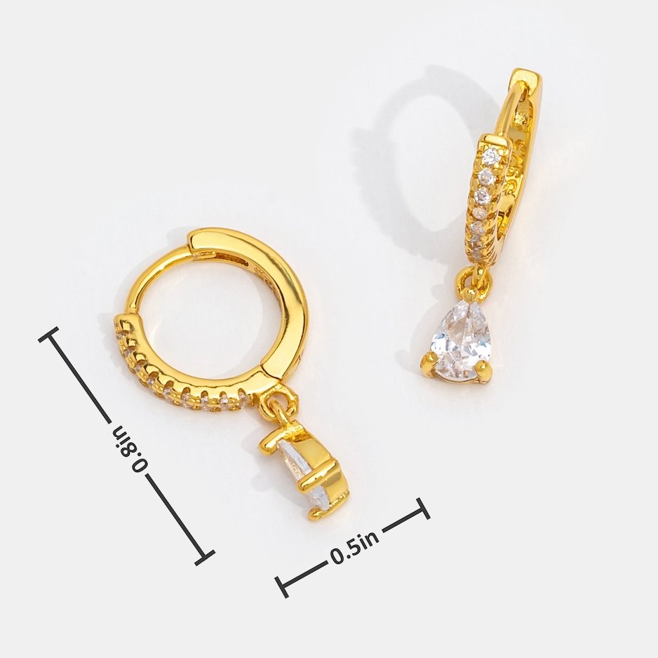 Premium Kristall Gold Ohrringe