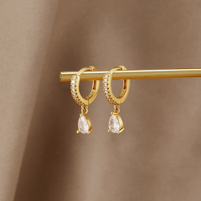 Premium Kristall Gold Ohrringe
