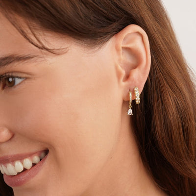 Premium Kristall Gold Ohrringe