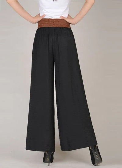 Willa - Kleidung mit Schnürung, hoher Taille, weiten, vintage Hosenbeinen