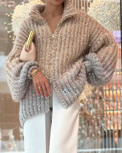 Mocarra | Der elegante Strickcardigan mit Pailletten