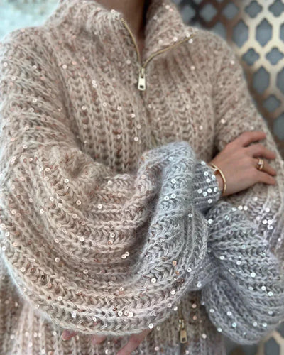 Mocarra | Der elegante Strickcardigan mit Pailletten