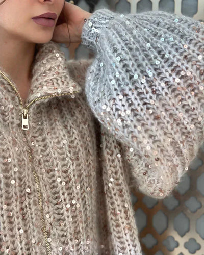 Mocarra | Der elegante Strickcardigan mit Pailletten