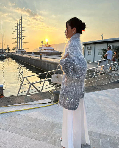 Mocarra | Der elegante Strickcardigan mit Pailletten