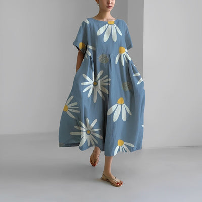 Presley - Boho Blumen-Kleid - Lockeres Kleid